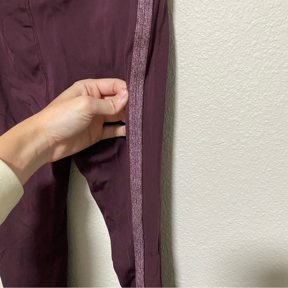 Free People Movement Wine Red Mesh Bottom Leggings - Picture 8 of 9